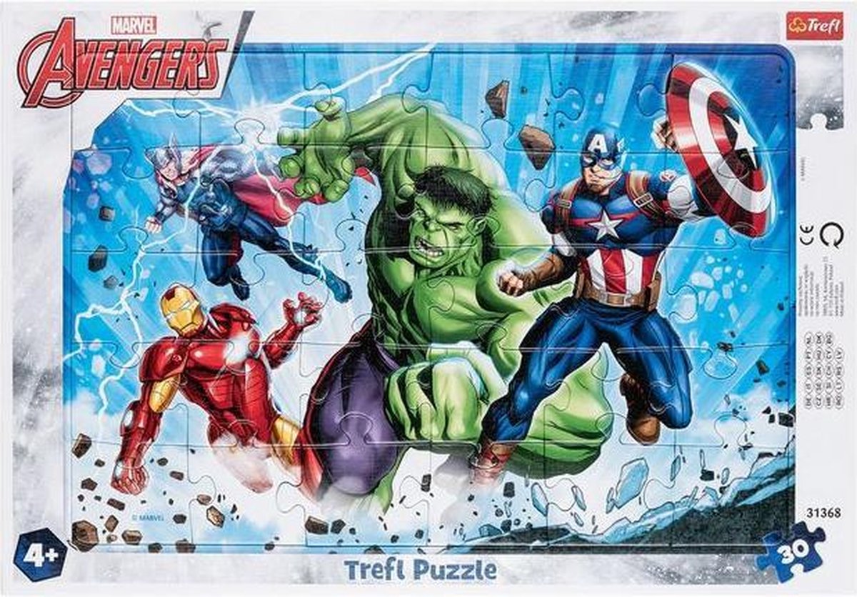 Avengers Puzzel | 30 Stukjes Stukjes | Vanaf 4 Jaar